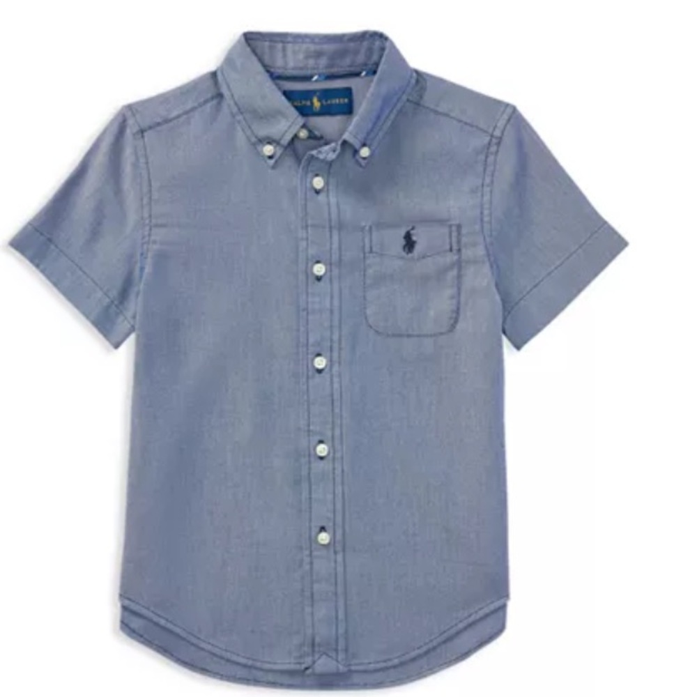 Ralph Lauren Boys' Performance Oxford Short Sleeve Shirt - PERFECT CONDITION!!